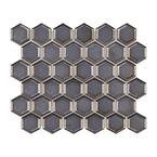 Moonrock Brown 9.875 in. x 11.5 in. Hexagon Matte Porcelain Mosaic Tile (0.788 sq. ft./each)