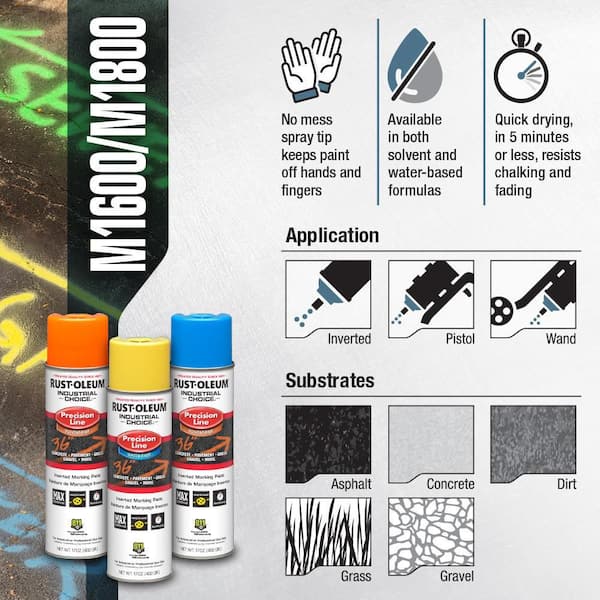Rust-Oleum Industrial Choice Clear 17 Oz. Inverted Marking Spray