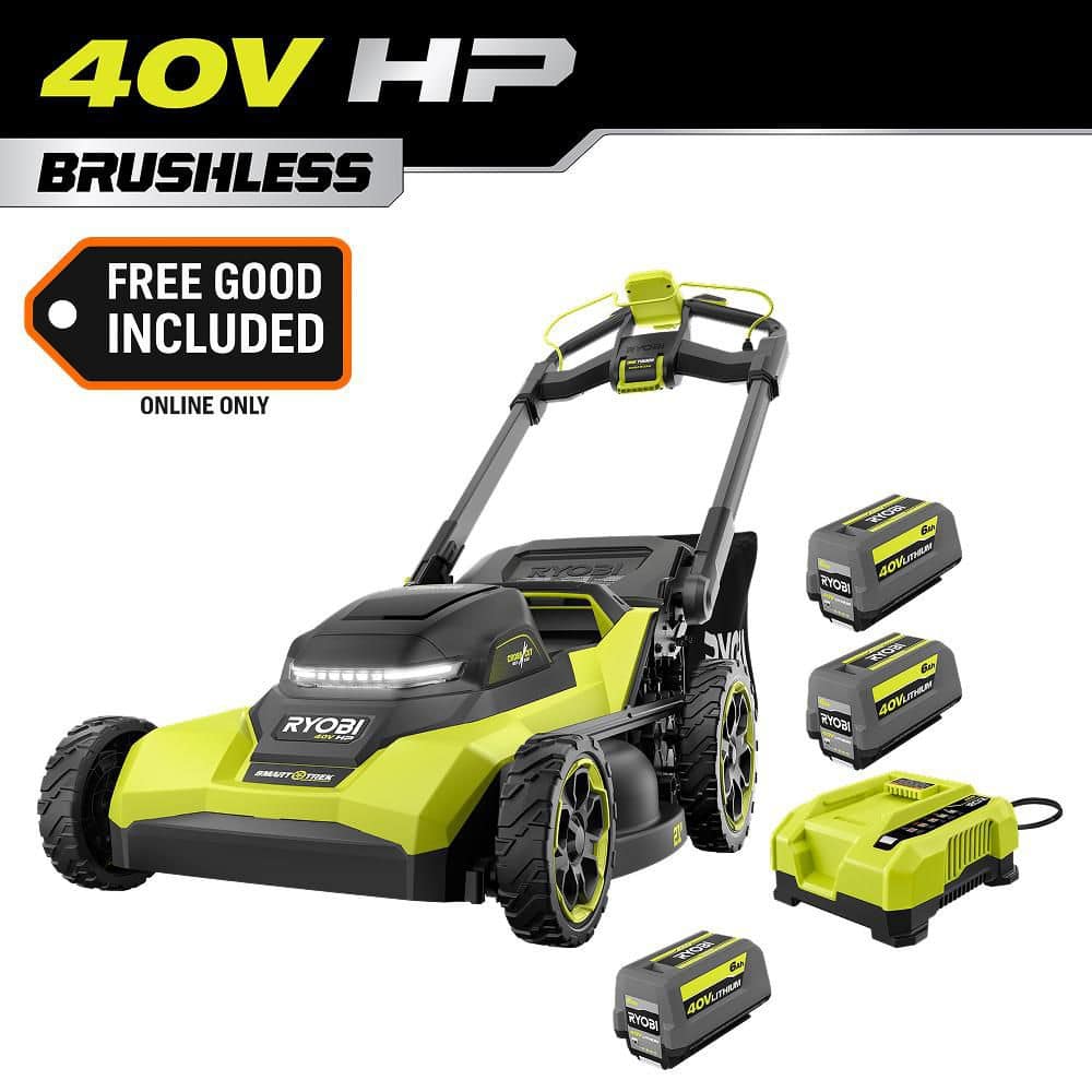 40V HP Brushless Cordless 21 in. Walk Behind Self-Propelled Lawn Mower w/ (3) 6.0Ah Batteries and (1) Charger price history on PriceWatchPro