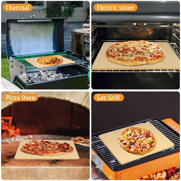 LAIFUCAM Extra Large 24 in. Pizza Stone Set Cordierite Baking