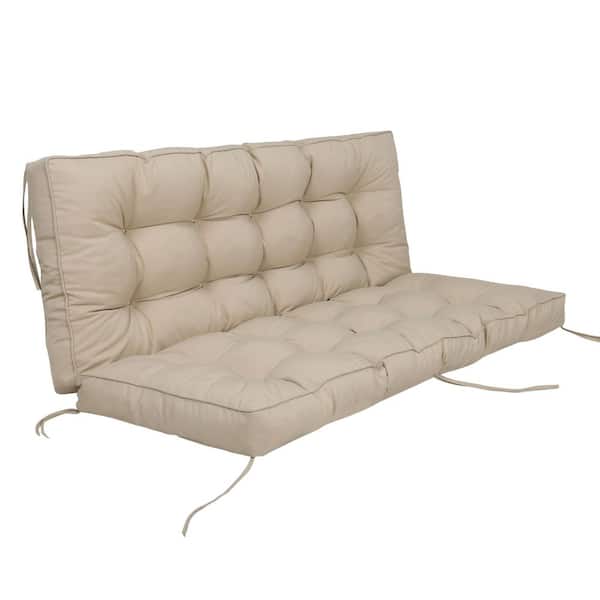 unique choice Outdoor Swing Chair Cushion, Porch Swing Cushion Replacement with Backrest for Outdoor Furniture-55 x 40 in. Khaki