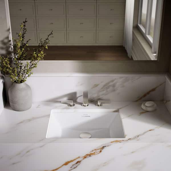 KOHLER Brazn 21 in. Rectangle Undermount Bathroom Sink in White