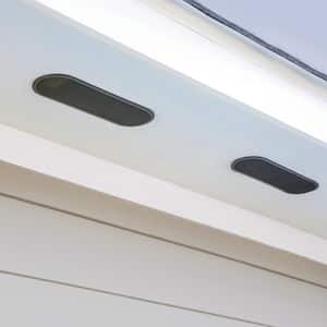 4 in. x 12 in. Oval Brown Built-In Screen Resin Soffit Vent (Carton of 36)