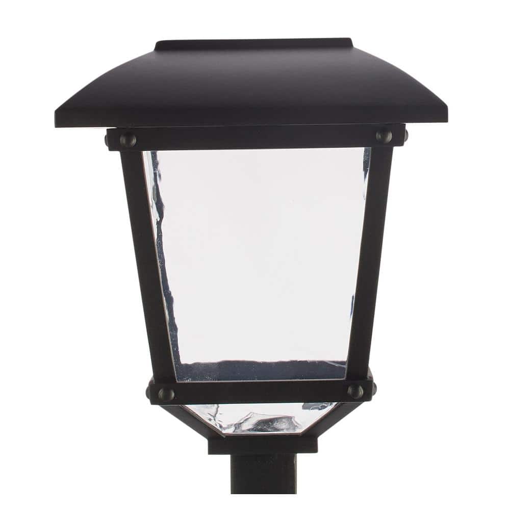 Hampton Bay Terrace Park 10 Lumen Black LED Weather Resistant Outdoor Solar Path Light with Plastic Lens (4-Pack) 32300-008-4pk