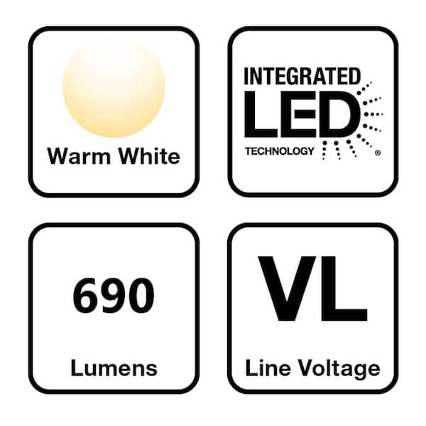 Home Decorators Collection - Mauvo Canyon 15.5 in. Black Dusk to Dawn LED Outdoor Wall Light Fixture Porch Sconce with Seeded Glass