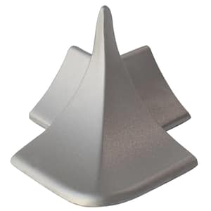 External Angle NS4 Matt Silver 1-1/2 in. x 1-1/2 in. Complement Aluminum Tile Edging Trim