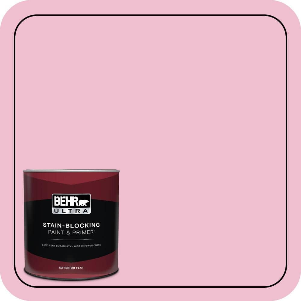 1 Qt. #100B-4 Pink Chintz Flat Exterior Paint & Primer price history on PriceWatchPro