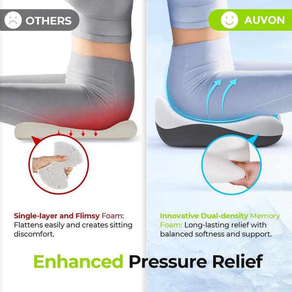Afoxsos Multi-Layer Gel Memory Foam Cushion Chair Pad for