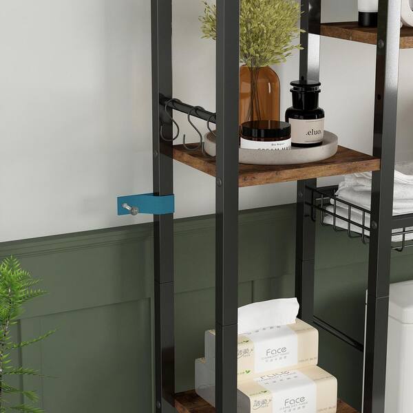 Seafuloy Brown Decorative Stand with Side Rack, 8-Tier over The Seafuloy Brown Decorative Stand with Side Rack, 8-Tier over The