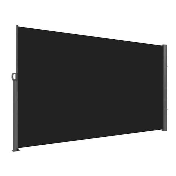Retractable Side Awning, UV 50 63''x 118'' Full Aluminum Rust-Proof Outdoor Privacy Screen