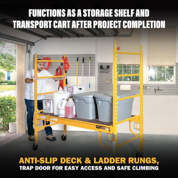 MetalTech - Safeclimb 6 ft. Baker Scaffold with Platform and Included Trap Door, 1250 lbs. Load Capacity