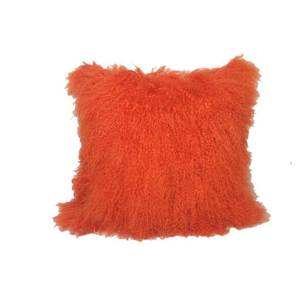 orange fluffy pillows