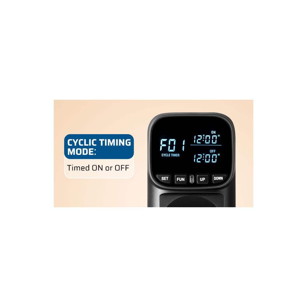 Black Digital Temperature Controller with VA Display and Programmable Timer