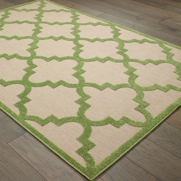 Marina Green 8 ft. x 11 ft. Outdoor Patio Area Rug