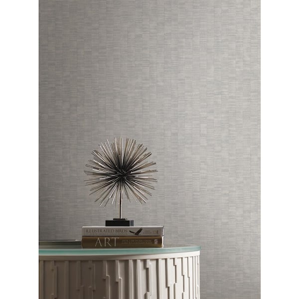 Grey Light Grey Capri Abstract Vinyl Non-Pasted Wallpaper Roll