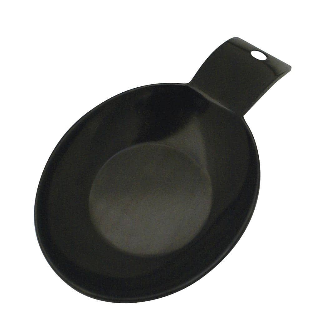 Black Melamine Spoon Rest SR8BF The Home Depot   Black Trivets Spoon Rests Sr8bf 64 1000 