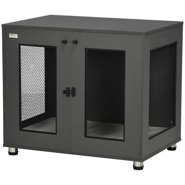 PawHut Magnetic-Door Dog Food Storage Cabinet & Dog Feeding Station, Black  W2225141109 Sale, Reviews. - Opentip