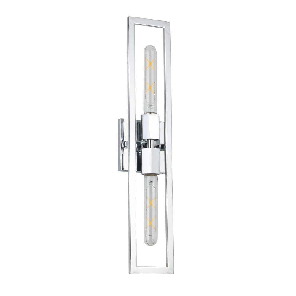 Wisteria 2 Light Polished Chrome Wall Sconce