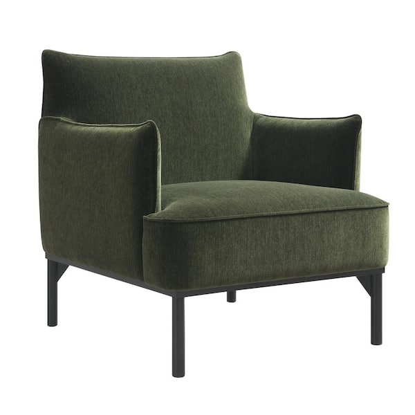 DEVON & CLAIRE Daisy Green Fabric Accent Chair