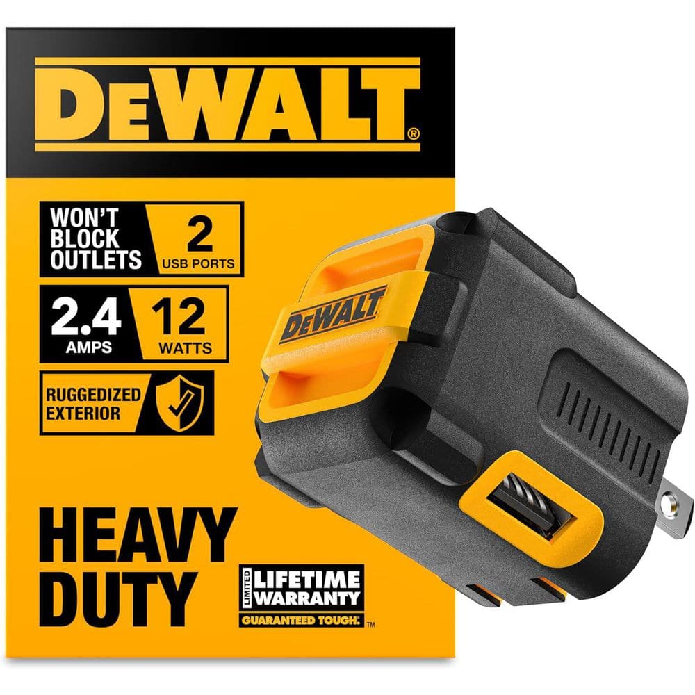 DEWALT 2-Port Worksite USB Charger 131 0849 DW2 The Home Depot