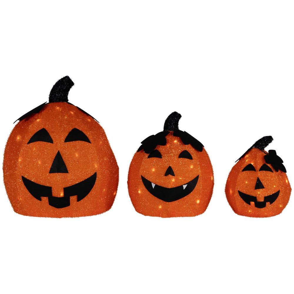 LED Lighted Jack O' Lantern Outdoor Halloween Decorations (Set of 3) price history on PriceWatchPro