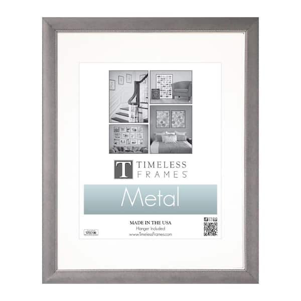 Timeless Frames 11x14 Metal Silver Beaded