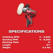 M12 12V Lithium-Ion Cordless Variable Speed Polisher/Sander Kit W/(2) M12 Batteries, Accessories, Charger & Tool Bag