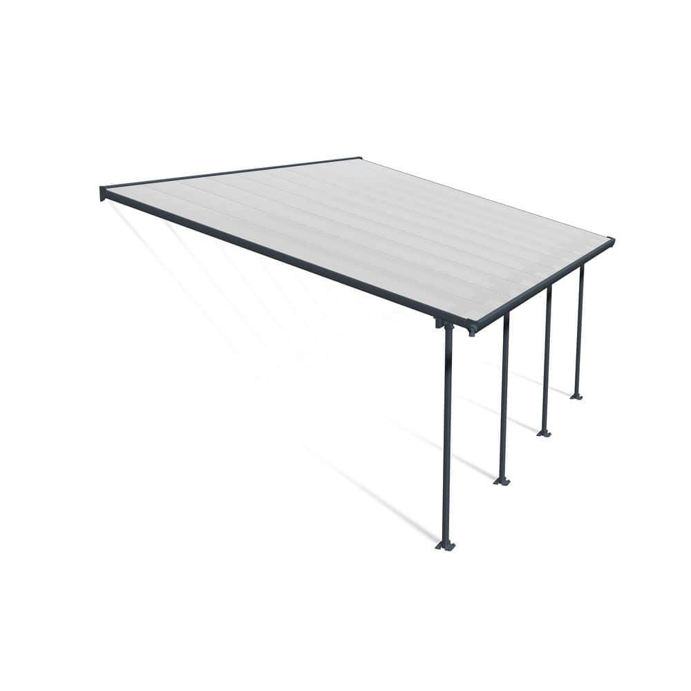Feria 13 ft. x 20 ft. Gray/Clear Lean to Carport price history on PriceWatchPro