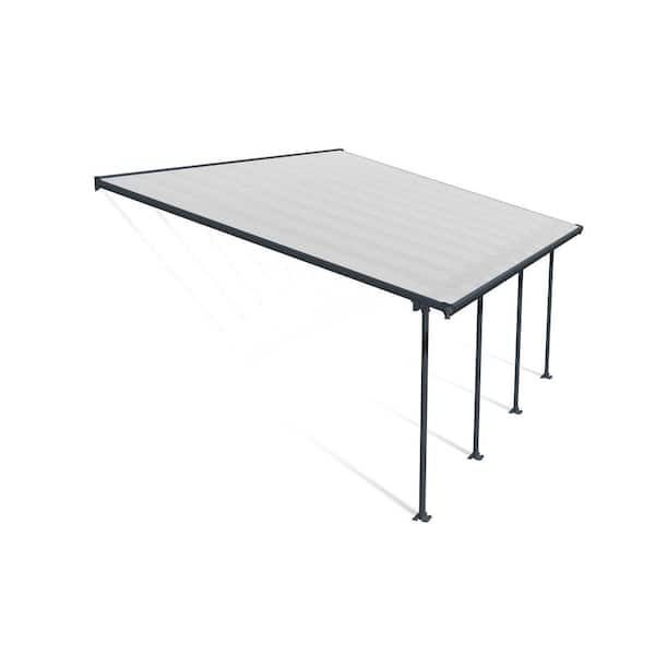 CANOPIA by PALRAM Feria 13 ft. x 20 ft. Gray/Clear Lean to Carport