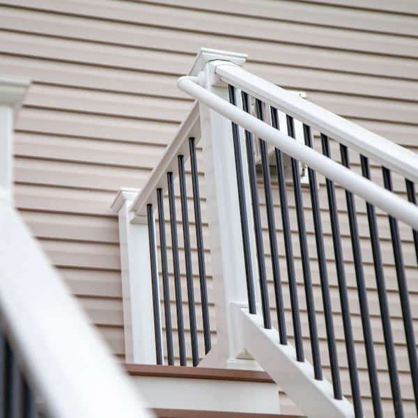 6 ft. x 36 in. H Endurance Vinyl Original Rail 32-Degree to 38-Degree Stair Rail Kit in White