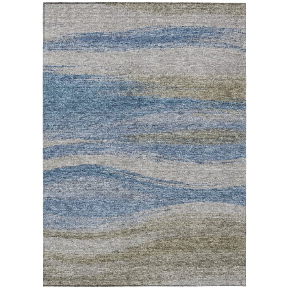 Chantille Machine Washable Indoor/Outdoor Abstract ACN2961 Denim 8 ft. x 10 ft. Area Rug price history on PriceWatchPro