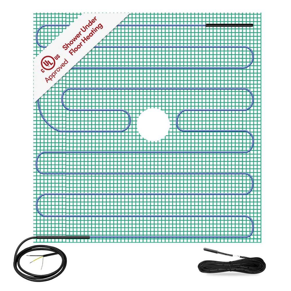 TempZone 3 ft. x 32 in. 120-Volt Radiant Floor Heating Mat for Shower (Covers 8 sq. ft.) price history on PriceWatchPro
