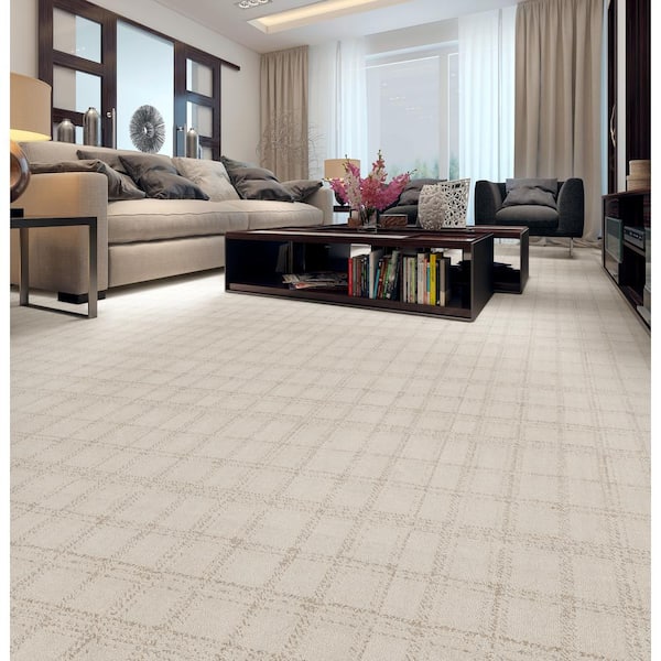 Harrington Color Frozen Beige - 42 oz. SD Polyester Pattern Carpet - Installation Required