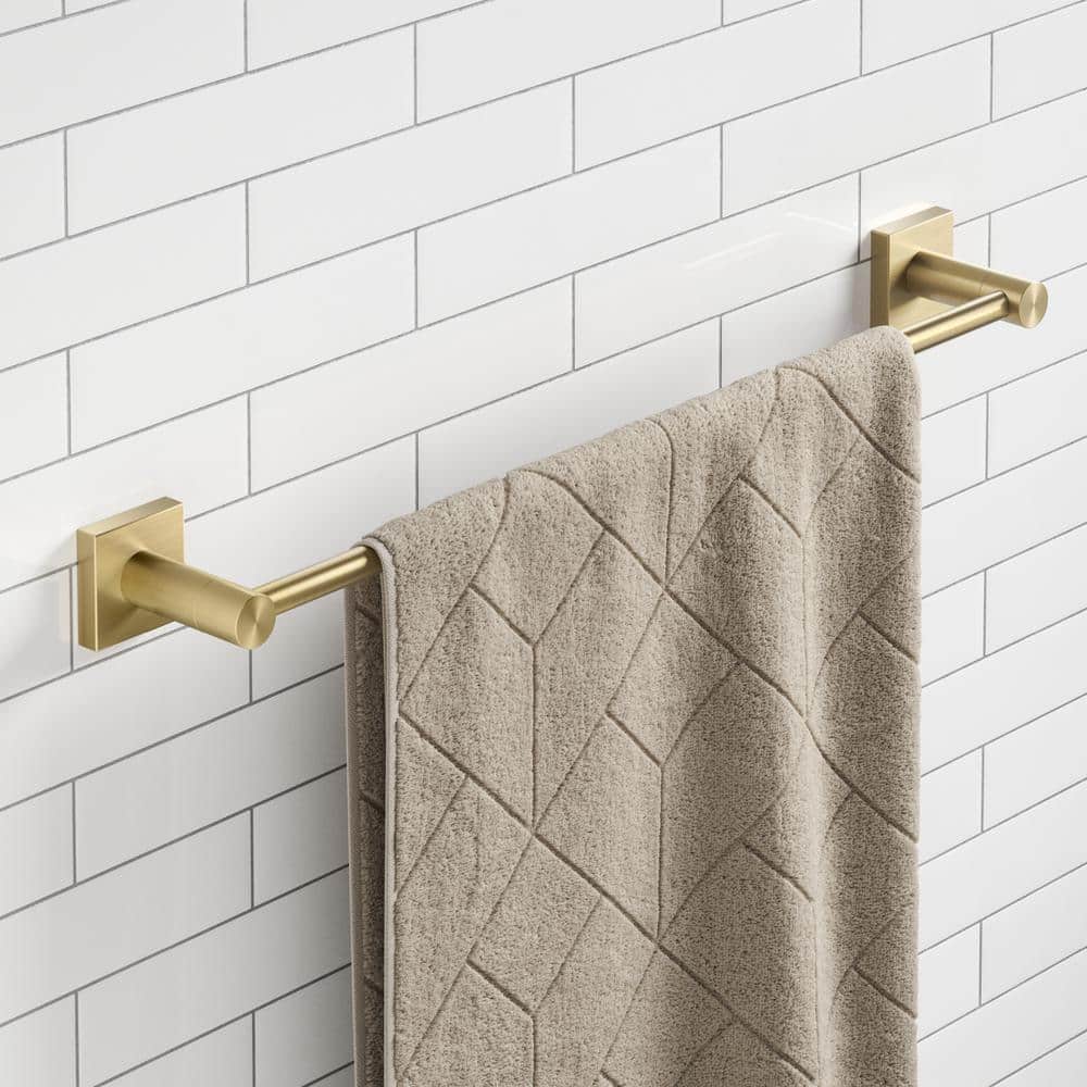 Ventus 18" Brushed Gold Wall Mounted Towel Bar