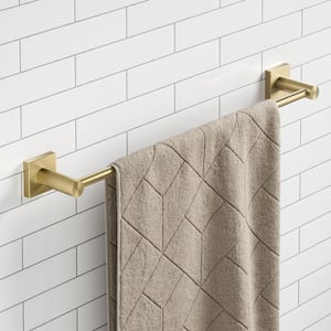Ventus 18-inch Bathroom Towel Bar Rack in Brushed Gold
