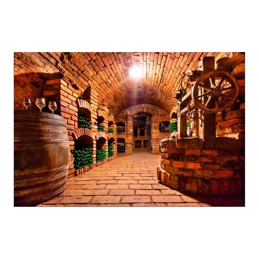 Vintage Wine Cellar Landscape Canvas Wall Art