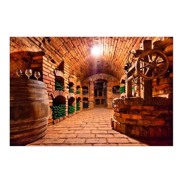 Yosemite Home Decor 47 in. x 32 in. "Vintage Press" Tempered Glass Wall Art