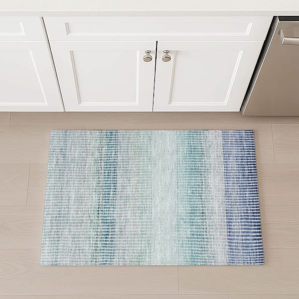 Chantille Machine Washable Indoor/Outdoor Abstract ACN2313 Blue 2 ft. x 3 ft. Accent Rug