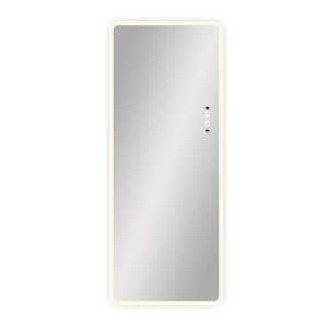 22 in. W x 65 in. H LED Rectangular Framed Wall Bathroom Vanity Mirror in Clear