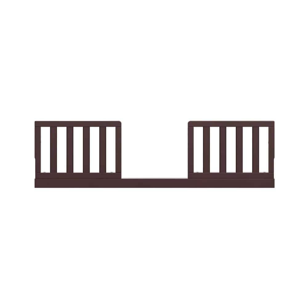 Espresso Wood Toddler Safety Guardrail Kit with Slats