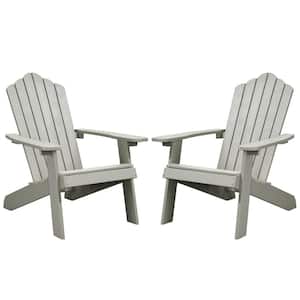 Lanier Classic Light Gray Outdoor Plastic Adirondack Chair (2-Pack)