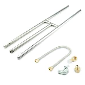 36 in. Stainless Steel H-Burner with Coupler and Allen Wrench