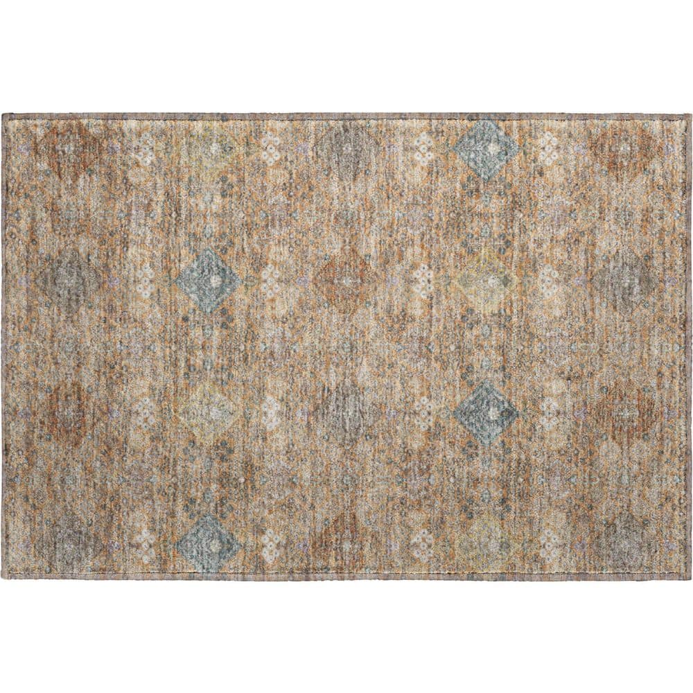 Mayfield Premium Machine Washable Abstract AMF2440 Copper 2 ft. x 3 ft. Accent Rug price history on PriceWatchPro