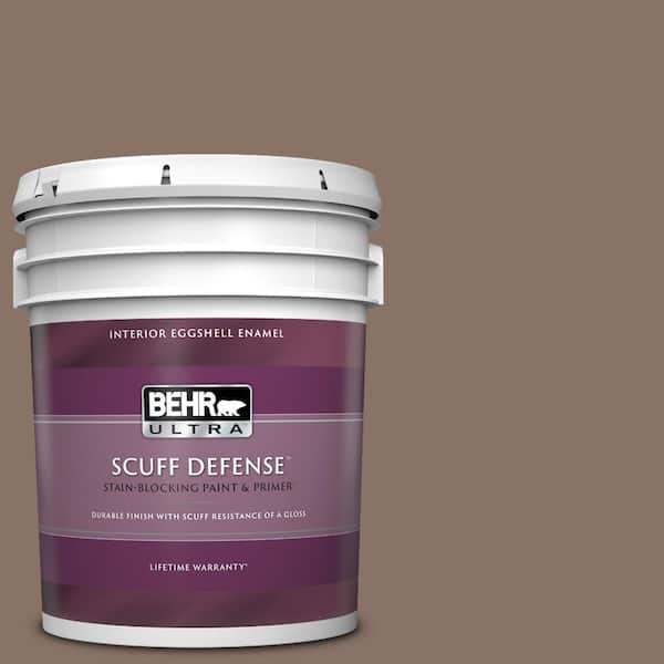 BEHR ULTRA 5 gal. #770B-6 Oakwood Brown Extra Durable Eggshell Enamel Interior Paint & Primer