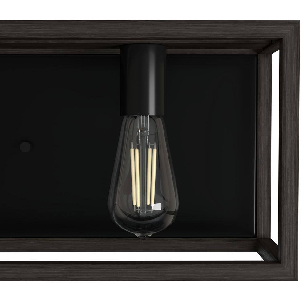 Squire Manor 33" Matte Black Outdoor Dimmable Vanity Light