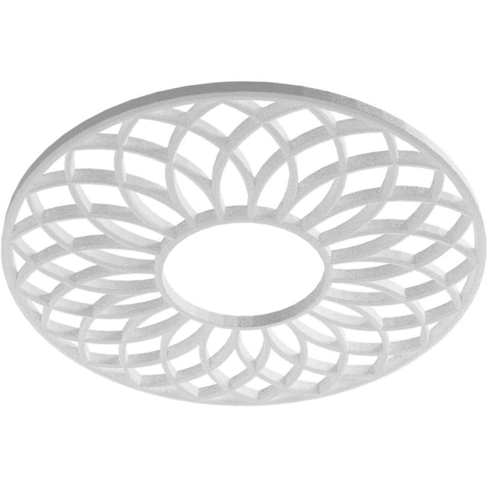 Antiqued Brass 16" Pierced PVC Ceiling Medallion