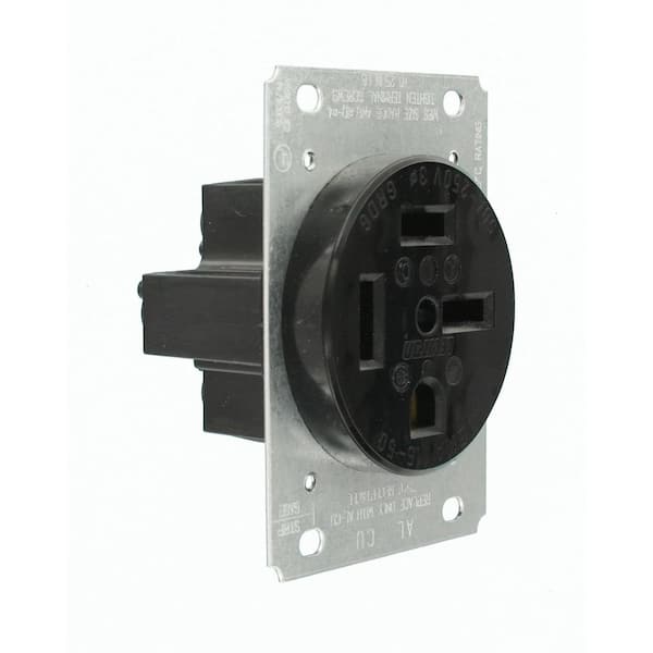 Leviton 50 Amp 250-Volt Flush Mounting Grounding Outlet