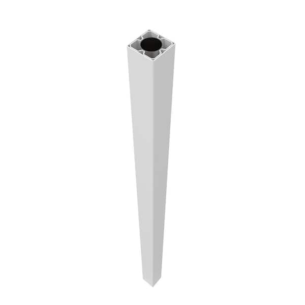Column 5000 lbs., 5 in. x 108 in. White Square Post with Base