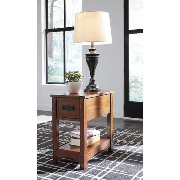 Signature DESIGN BY ASHLEY Breegin 13 in. Brown Rectangle Wood