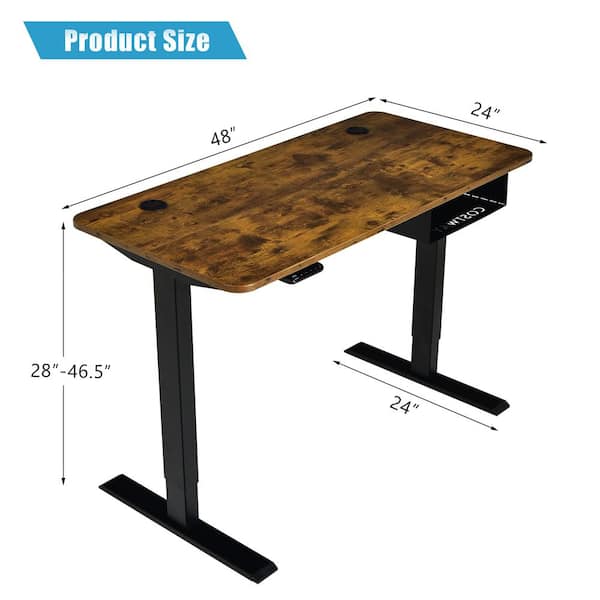 140 X 70cm Large Electric Standing Desk, Height Adjtable Sit To Stand Desk Heavy Duty Metal Frame Powerful Motor Button Controller Headphone Hook Ergonomic Standing Workstation P 32425859 140 X 70cm Large Electric Standing Desk, Height Adjtable Sit To Stand Desk Heavy Duty Metal Frame Powerful Motor Button Controller Headphone Hook Ergonomic Standing Workstation P 32425859